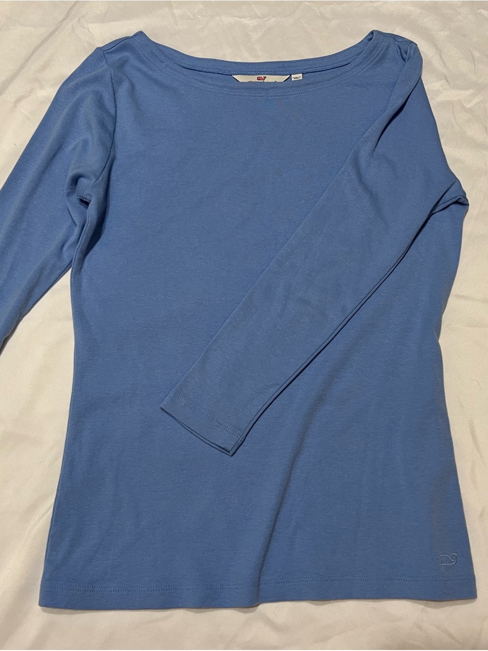 Vineyard Vines Light Blue Scoop Neck Long Sleeve Shirt